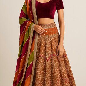 lehanga choli dupatta for wedding or sangeet